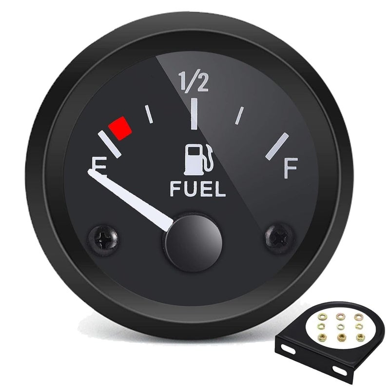 BLLYOGU 2" Fuel Level Gauge,12V Fuel Tank Meter E-1/2-F Pointer Meter 240-33ohm for Car RV Yacht Boat Motorcycle - Image 1